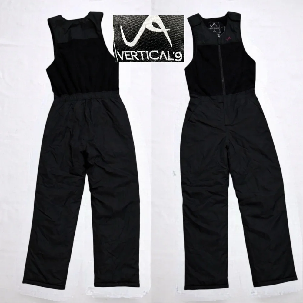 Vertical’9 Girls Insulated Snow Bib | Black | Size XL (16)